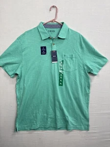 Camisa Polo IZOD Para Hombre XL Verde Como Nueva Logo Manga Corta Cuello Golf Tenis - Imagen 1 de 6