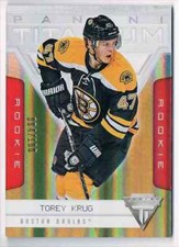 2012-13 PANINI TITANIUM ROOKIES TOREY KRUG ROOKIE 004/100 BOSTON BRUINS #22