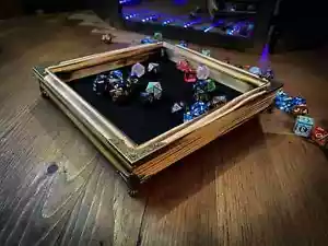 DND Dice Rolling Tray | Hand Made Dungeons and Dragons Accessory D&D DND - Picture 1 of 8
