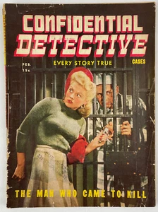 Confidential Detective Magazine, February 1944, Vintage True Crime Stories, Pulp - Imagen 1 de 6
