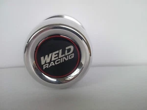 Weld Racing Wheel Centre Caps 80mm ( 3.17") OD- Polished Alloy-Set Of 4 Caps - Picture 1 of 3