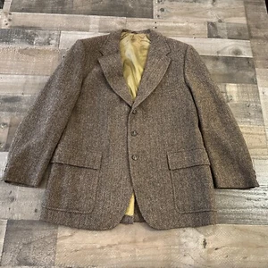 VTG  80’s Eddie Bauer Harris Tweed Scottish Wool Mens Blazer Sport Coat - Picture 1 of 20