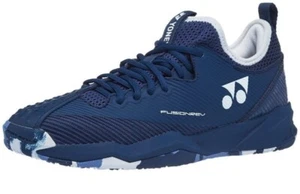 NIB MEN'S YONEX POWER CUSHION FUSION REV 4 CLAY (NAVY/ICE BLUE) #SHTF4MGCEX - Picture 1 of 9
