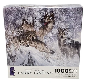 Larry Fanning Crystal Morning Grey Wolf Wolves 1000 Piece Puzzle New Sealed - Picture 1 of 7