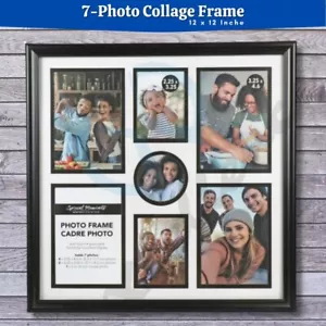 Special Memories Collection, 7-Photo Collage Frame, Color Black Size 12x12 Inche - Picture 1 of 12