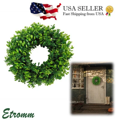 Coroas de primavera porta da frente natural pendurada parede externa colorida decoração margarida NOVO - Imagem 1 de 4