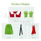 Adults The Grinch Costume Xmas Party Cosplay Xmas Santa Fancy Dress Up Outfits