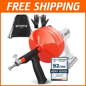 Professional-Quality 50 FT Drain Snake with Easy Drill Attachment & Instructions - Picture 1 of 8