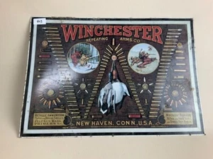 Vintage Winchester Metal Sign Olin Corp 1974 Retro Collectible Western Decor - Picture 1 of 2