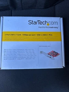 StarTech.com 2-port 10Gbps USB C PCIe Card Adapter USB 3.1 Gen 2 TypeC PCI NEW - Picture 1 of 5