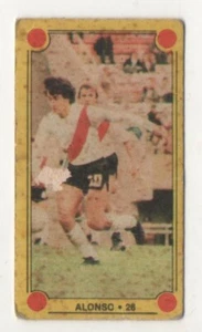 TARJETA RARA NORBERTO ALONSO EN RIVER PLATE #26 ARGENTINA 1980 - Imagen 1 de 2