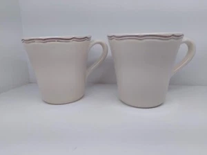 2X Bordallo Pinheiro Chambord Coffee Mug With Scalloped Trim Made in Portugal - Picture 1 of 6