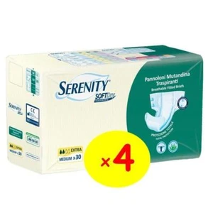 4 CONFEZIONI SERENITY SOFT DRY PANNOLONI MUTANDINA TRASPIRANTI 30 Pz EXTRA M-med - Imagen 1 de 1