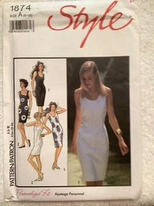 STYLE Sewing Pattern #1874 MISSES FITTED DRESSES SIZE 6-18 - Picture 1 of 2