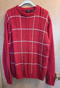Haggar Mens Knit Sweater Sz XL Cabincore Cozy Classic Preppy Academia Career - Picture 1 of 6