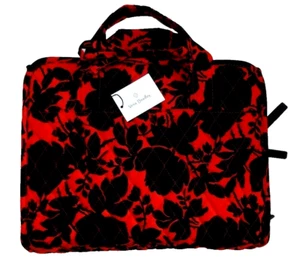 VERA BRADLEY Hanging Organizer Cosmetic Case - Silhouette Floral Red Black - NWT - Picture 1 of 5