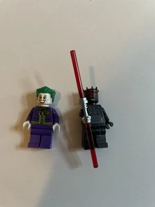 Lego Star Wars Darth Maul Mini Figure, And Lego Batman The Joker Mini Figure - Picture 1 of 4