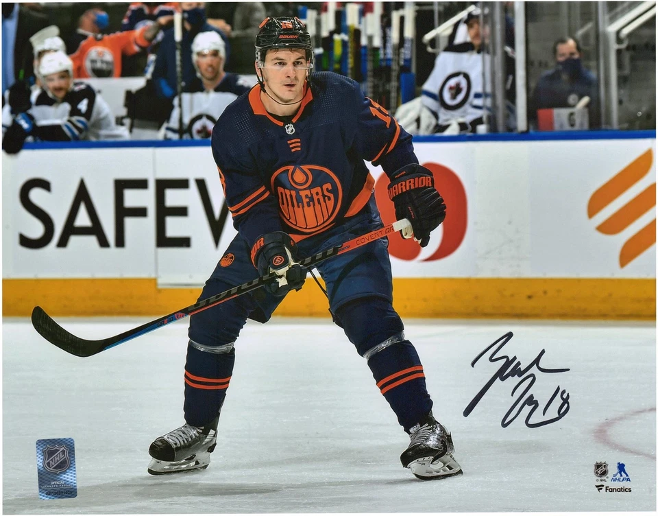 Zach Hyman Edmonton Oilers Signed 11x14 Skating Photo - Image 1 of 1
