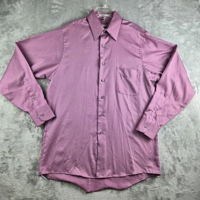 Camisa Geoffrey Beene Mediana 15.5 34/35 Polvorienta Malva Sin Arrugas Elegante Boda Foto 1 de 4