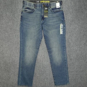 Pantalones de mezclilla Lee Extreme Motion para hombre 36x32 azules calce recto elásticos nuevos - Imagen 1 de 12