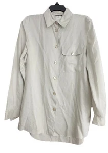 Giorgio Armani Damen Italy Made Button Dress Shirt Long slv gestreift Designer - Bild 1 von 12