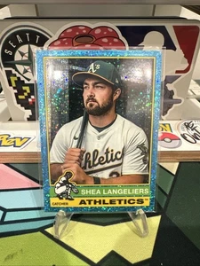 Topps Heritage Light Blue Sparkle #446 Shea Langeliers Athletics 2025 - Imagen 1 de 2