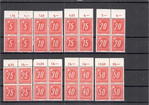 Switzerland 1938 Postage Due set in blocks of 4 Post Office condition fine MNH - Picture 1 of 2