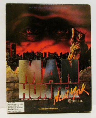 MANHUNTER New York - Big Box Sierra IBM/Tandy/MS-DOS PC Game 3.5 disks CIB - Image 1 of 4