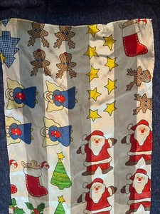 Weihnachten Schal Multicolor Bäume Feiertage Seide Gefühl Sterne Glocken 64”x 13” - Bild 1 von 4