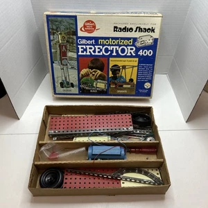 Vintage Radio Shack Gilbert Motor Erector 400 Building Construction Toy Playset - Picture 1 of 7