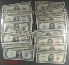 $99 FACE VALUE 1928-1963 $1, $5, $10 SILVER CERTIFICATES, RED US NOTES GREEN FRN