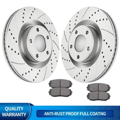Rotores de disco de freno delanteros perforados pastillas de freno para Ford Edge Lincoln MKX 2007-2014 Foto 1 de 4