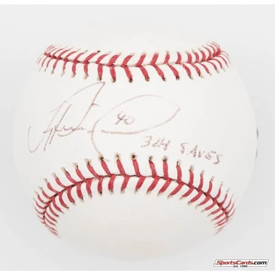 Béisbol Troy Percival "320 Saves 40" firmado único autografiado BAS Foto 1 de 2