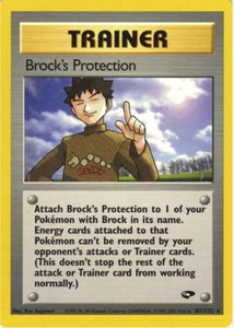 Brock's Protection 101/132 Gym Challenge Regular Rare Vintage Pokemon Karte - Bild 1 von 8