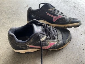 GOOD COND Mizuno Baseball Softball Football Cleats Youth Sz 3.5 - Picture 1 of 4