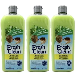 Fresh n Clean Medi Cleen medizinisches Hundeshampoo Kräuter frischer Duft 18 Unzen (3er-Pack) - Bild 1 von 3