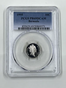 1995 10C PCGS PR69DCAM Bermuda - Picture 1 of 4