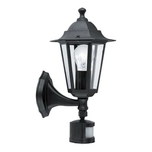 LAMPADA DA PARETE CON SENSORE DISTANZA DA ESTERNO 1 LUCE LANTERNA GIARDINO LEGA - Foto 1 di 1