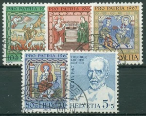 Schweiz 1967 Pro Patria Nobelpreis T.Kocher Deckengemälde 853/57 gestempelt - Bild 1 von 1