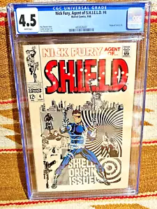 Sweet '68 Nick Fury Agent of SHIELD #4 CGC 4.5 Jim Steranko Cov Thomas ORIGIN! - Bild 1 von 6