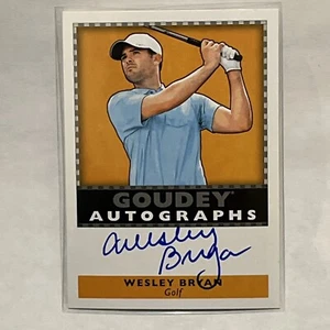 2018 Upper Deck Goodwin Champions Goudey Auto Wesley Bryan #GA-WB Auto - Picture 1 of 2