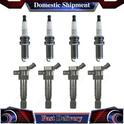 8X NGK Standard Ignition Ignition Coil Spark Plug For 2010-2013 Hyundai Tucson - Image 1 of 4
