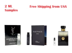 Cologne Sample 3 Bundle 2 ML Samples for Men Parfum Spray Dior Versace YSL - Picture 1 of 1