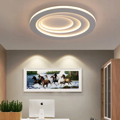 Modern Elegant Round Pendant Light Fixture Ceiling Hanging Lamp LED Chandelier - Image 1 of 4