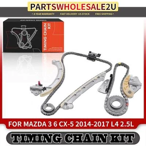 8Pcs Timing Chain Kit for Mazda 3 6 CX-5 2014-2017 CX-9 2016 2017 L4 2.5L DOHC - Picture 1 of 9