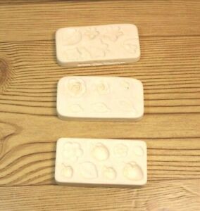 3 AMACO Push Molds by Judi Maddigan - Roses / Violets & Ivy / Berries & Blossoms