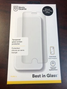 iPhone 8/7/6 Plus Screen Protector BodyGuardz Pure 2 Tempered Glass - Picture 1 of 2