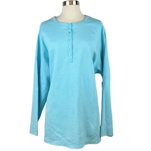 Camisa L.A BLUES Mujer Azul Claro Tejido Ropa Aspecto Térmico 22/24 W - Imagen 1 de 5