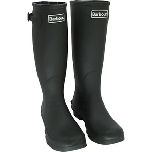 Barbour Women's Bede Olive Waterproof Wellington Boots Size 10M - Picture 1 of 6