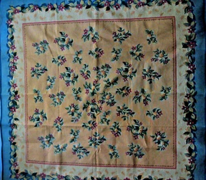 J Pansu, Paris French Provincial Table Runner Cotton Lemons Apricots 57” x 57” - Picture 1 of 8